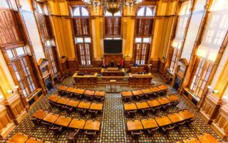 The Georgia General Assembly, rponsible for the False Medicaid Claims Act and the Taxpayer Protection Act, meets at the Georgia State Capitol.