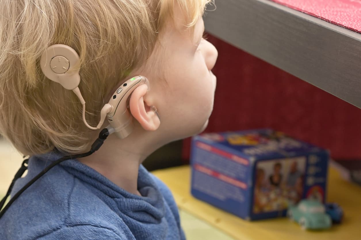 Child with cochlear implant